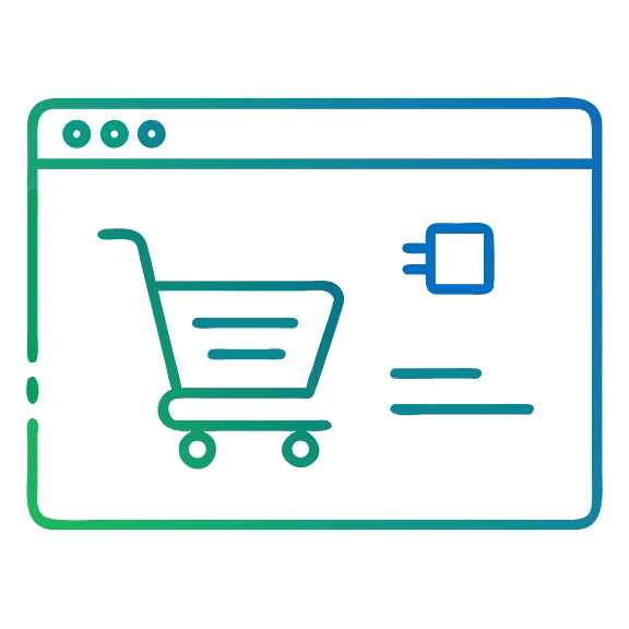 Symbol für E-Commerce-Entwicklung